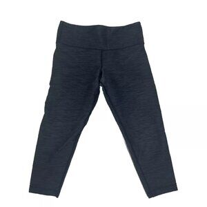 Lululemon Leggings women's Size 6 Yoga Gray Cropped well worn and pre-owned